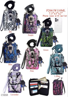 Black Western Realtree Embroidery W/ Buckle Deco Phone Case Black Western Realtree Embroidery W/ Buckle Deco Phone Case