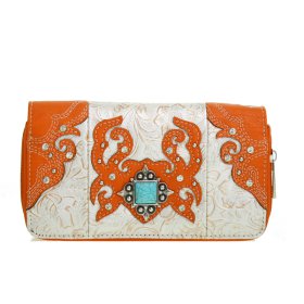 Coral Western Cowgirl Trendy Collection Wallet Coral Western Cowgirl Trendy Collection Wallet