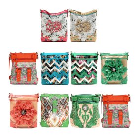 10 Western Cowgirl Trendy Crossbody Purses - Lot B 10 Western Cowgirl Trendy Crossbody Purses - Lot B