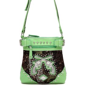 Lime 'Double Gun' Western Crossbody Purse Lime 'Double Gun' Western Crossbody Purse