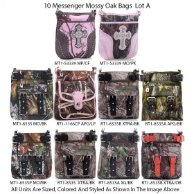 10 Mossy Oak Crossbody Purses - Lot A 10 Mossy Oak Crossbody Purses - Lot A