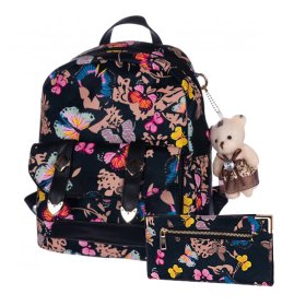 Black Signature Inspired Fashion Backpack & Wallet Set Black Signature Inspired Fashion Backpack & Wallet Set